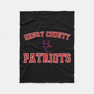 Cobertor De Velo Henry County Patriots Logo Varsity Hs
