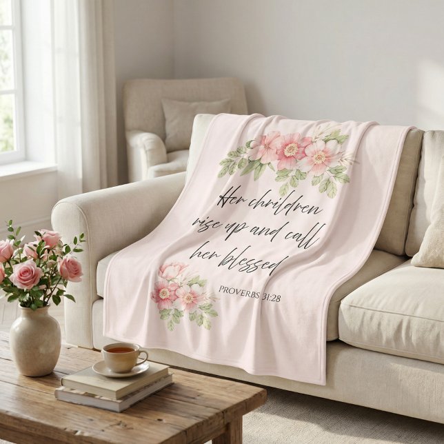 Cobertor De Velo Her children rise up and call her blessed  (Criador carregado)