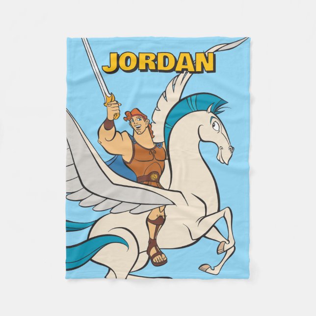 Cobertor De Velo Hercules Riding Pegasus Fleece Blanket (Frente)