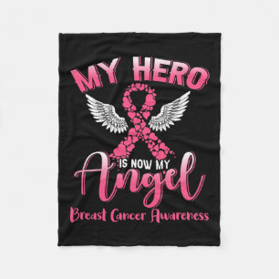 Cobertor De Velo Hero É Meu Anjo Câncer Da Mama Câncer Rosa Fita Ve