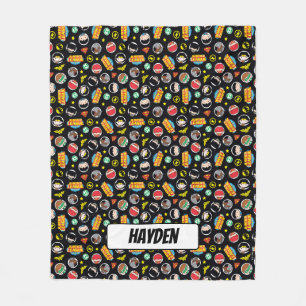 Cobertor De Velo Heróis e Logotipos da Liga da Justiça Chibi