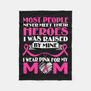 Cobertor De Velo Heróis Eu Uso Rosa Para a Minha Mãe Conscientizaçã