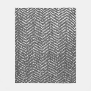 Cobertor De Velo Herringbone cinzento neutro moderno