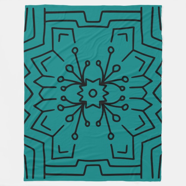 Cobertor De Velo Hexágono teal (Frente)