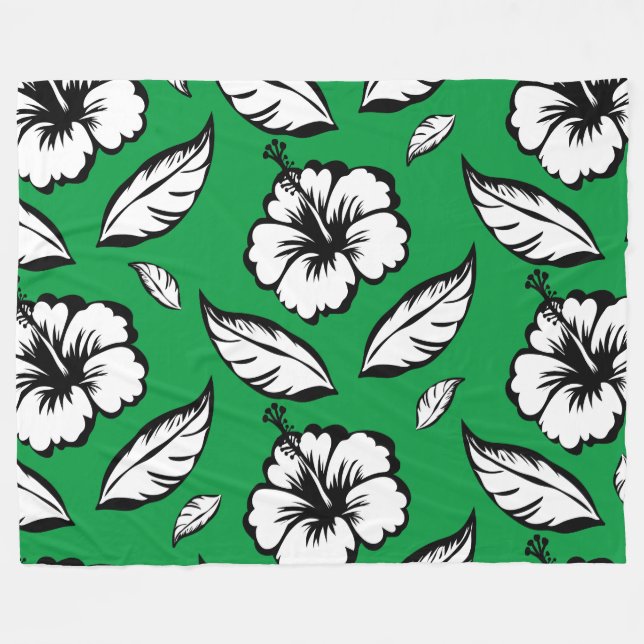 Cobertor De Velo Hibiscus Floral (Frente (Horizontal))