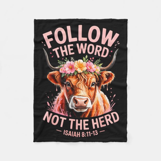 Cobertor De Velo Highland Cow Christian  (Frente)