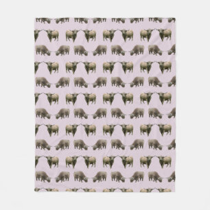 Cobertor De Velo Highland Cow Frenzy Fleece Blanket