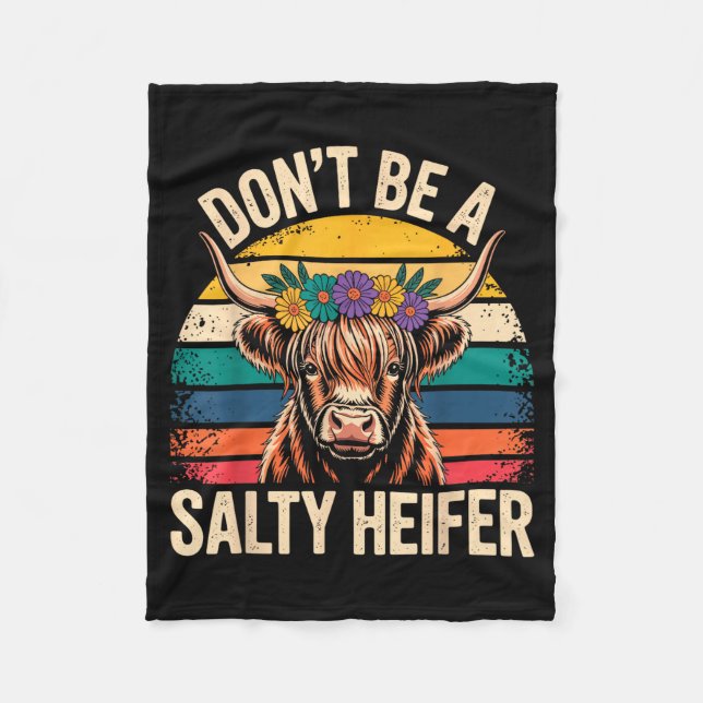 Cobertor De Velo Highland Cow Shirt Funny Men Women  (Frente)