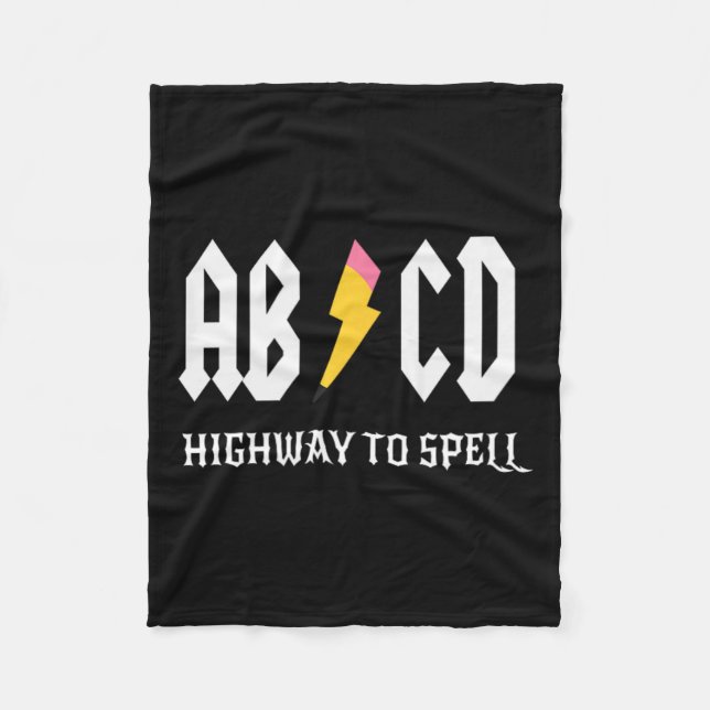 Cobertor De Velo Highway To Spell Pencil Teacher Amp; Estudante Bra (Frente)