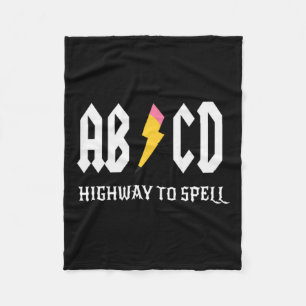 Cobertor De Velo Highway To Spell Pencil Teacher Amp; Estudante Bra