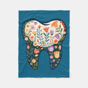 Cobertor De Velo Higienista Floral Dental Dente Flor