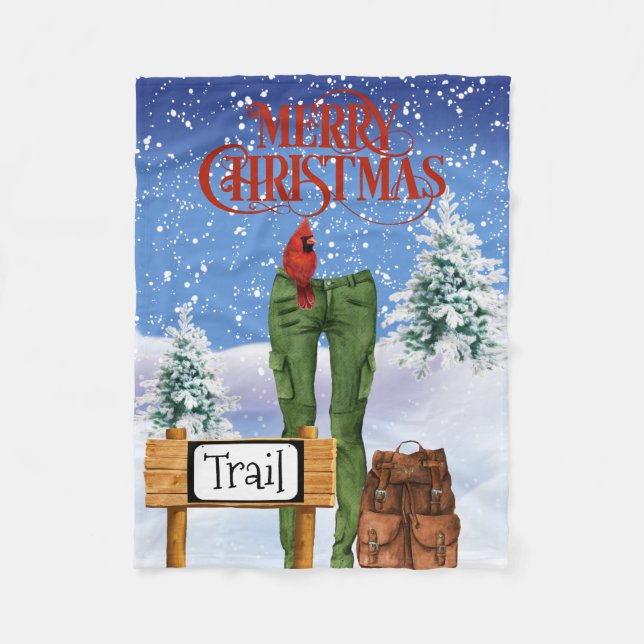 Cobertor De Velo Hikers Fleece Blanket de Natal (Frente)