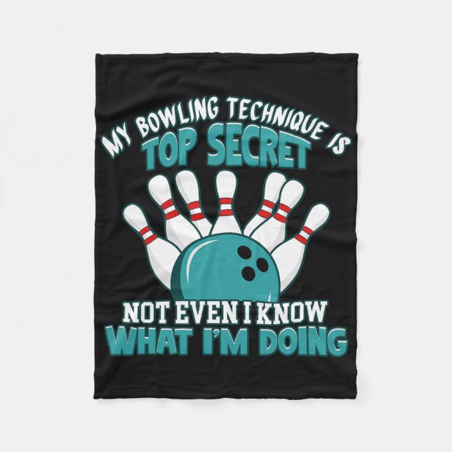 Cobertor De Velo Hilariler Bowler Piada Humor Funny Boliche Desi (Frente)
