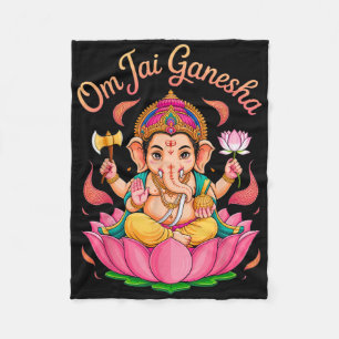 Cobertor De Velo Hindu Ganesha Puja Elefante Deus Índia Meditação Y