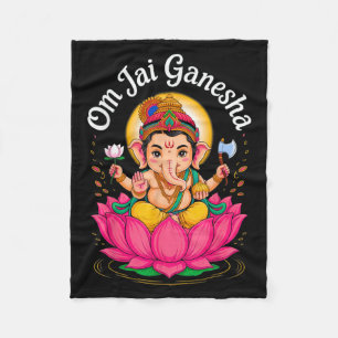 Cobertor De Velo Hindu Ganesha Puja Elephant God India Meditação Y