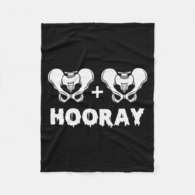 Cobertor De Velo Hip Hip Hooray Funny Anatomy Pun Skeleton Bone  (Frente)