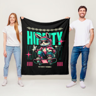 Cobertor De Velo Hip-Hop Hoppity - Coelho Patinador Páscoa