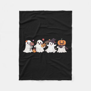 Cobertor De Velo Hippie Halloween Cute Ghost Boo Spooky Season Pump