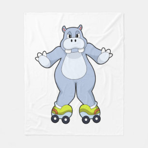 Cobertor De Velo Hippo com skates Roller