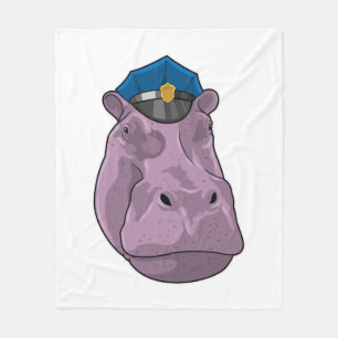 Cobertor De Velo Hippo como agente da Polícia