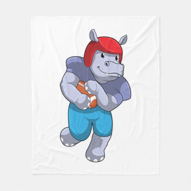 Cobertor De Velo Hippo no Futebol (Frente)