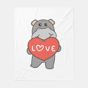 Cobertor De Velo Hippo Para Animais Dias de os namorados Cutes Com