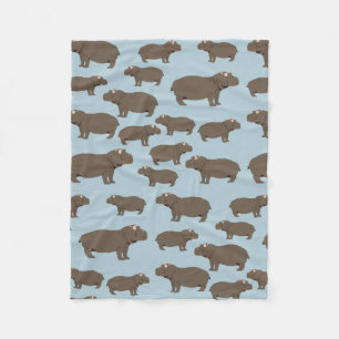 Cobertor De Velo Hippopotamus Hippo Pattern