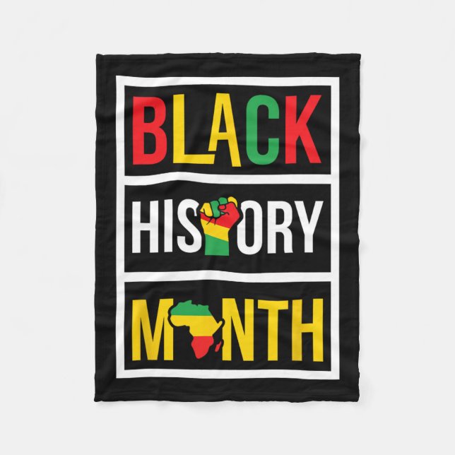 Cobertor De Velo História Negra Mês - Empoderamento Africano dos Di (Frente)