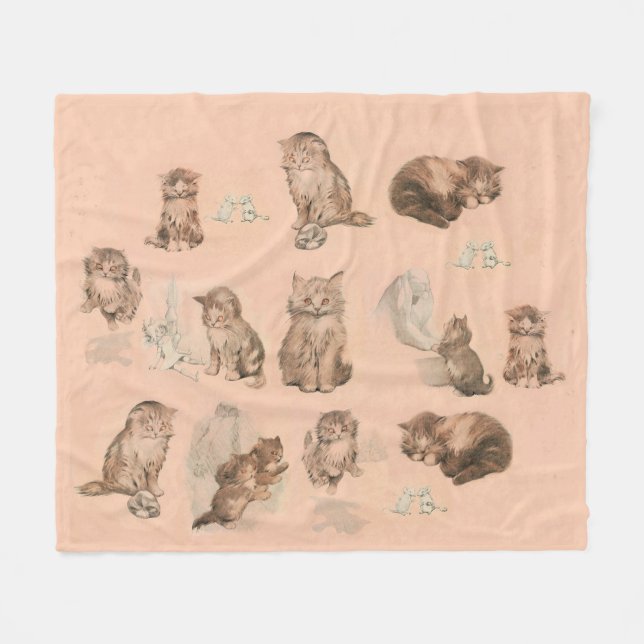 COBERTOR DE VELO HISTÓRIAS DE GATO DE COZINHA ENGRAÇADA EM PINCO (Frente (Horizontal))