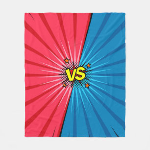 Cobertor De Velo Histórias em quadrinhos versus fundo, estilo cláss