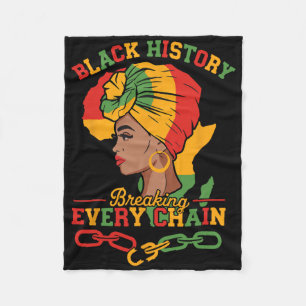 Cobertor De Velo Histórico Preto Quebrando Cada Cadeia Histórico Pr