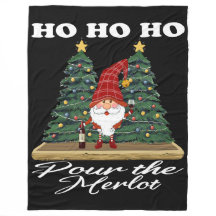 Ho Ho Ho Christmas Gnomo Pour The Merlot