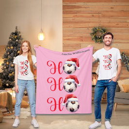 Cobertor De Velo Ho Ho Ho Futebol de Natal