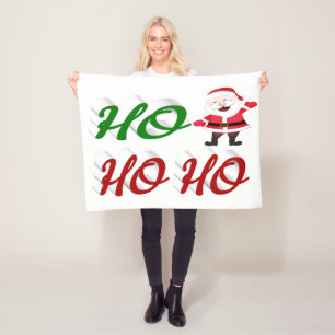 Cobertor De Velo Ho Ho Ho Papai Noel Graduado