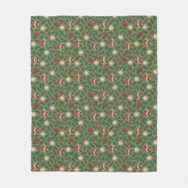 Cobertor De Velo Ho-Ho-Home Run Raccoon Holiday Pattern Throw Blank