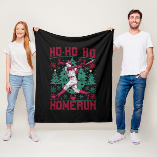 Cobertor De Velo Ho Homerun Baseball Febre Suéter de Natal Feio