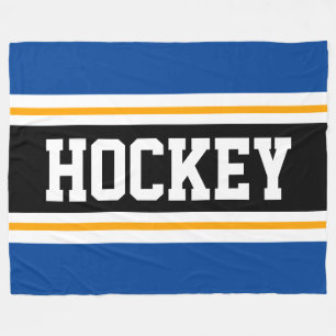 Cobertor De Velo HOCKEY Blue Black Yellow Racing Strips