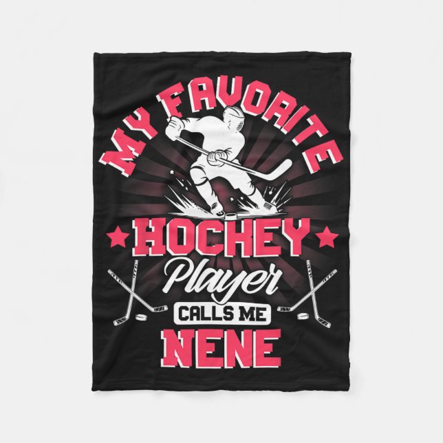 Cobertor De Velo Hockey Player Ice My Favorite Hockey Player Calls  (Frente)