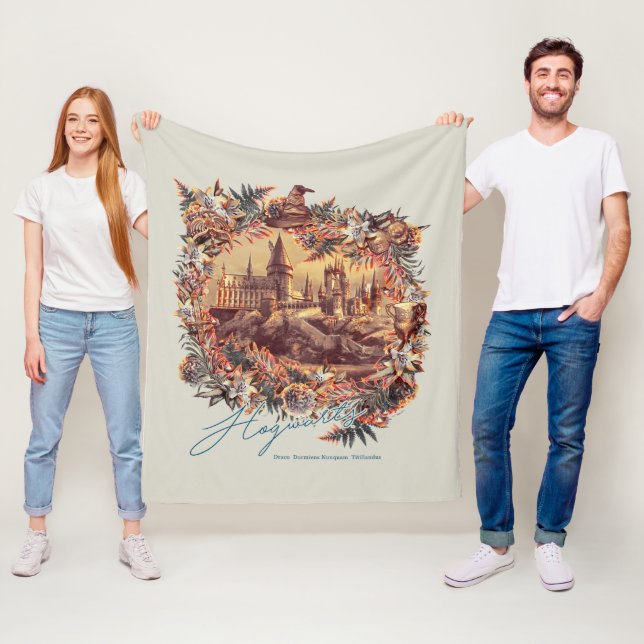 Cobertor De Velo HOGWARTS™ CASTLE - Gráfico Floral (In Situ)
