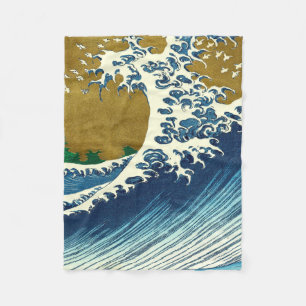 Cobertor De Velo Hokusai Big Wave Japão Art
