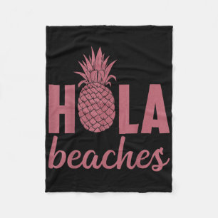 Cobertor De Velo Hola Beaches Pineapple Funny Beach Vacing Hawaii