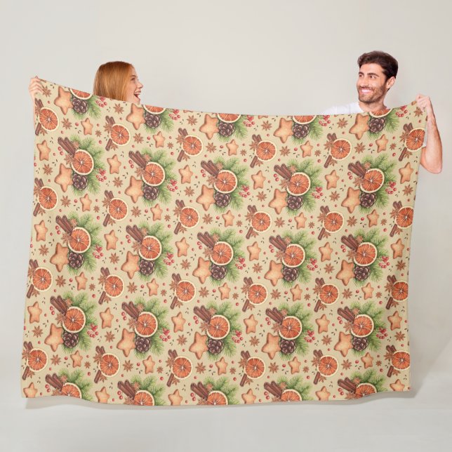 Cobertor De Velo Holiday Spice Fleece Blanket (In Situ)