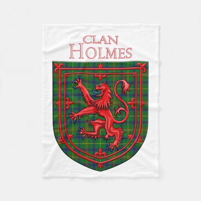 Cobertor De Velo Holmes Tartan Scottish Xadrez Lion Rampant (Frente)