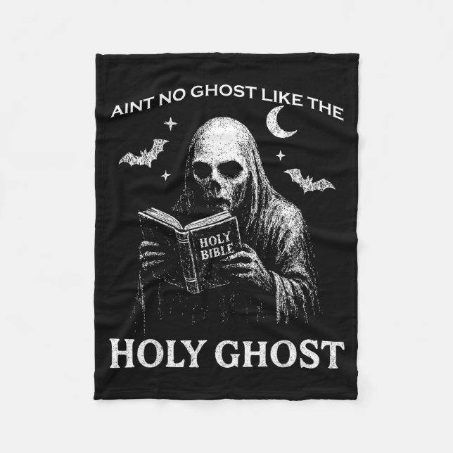Cobertor De Velo Holy Ghost Creepy Realistic Distressed Halloween B (Frente)