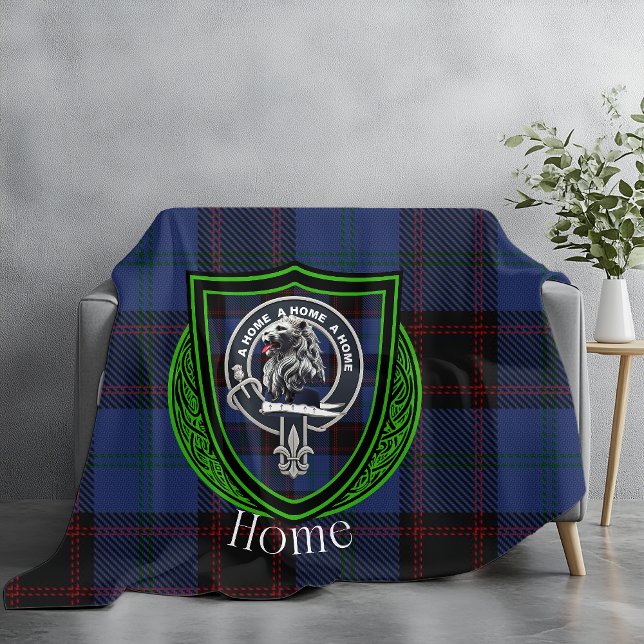 Cobertor De Velo Home Scottish Clan Tartan Crest (Criador carregado)