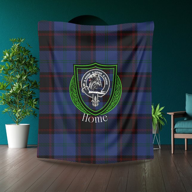 Cobertor De Velo Home Scottish Clan Tartan Crest (Criador carregado)