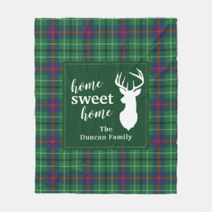 Cobertor De Velo Home Sweet Home Tartan Duncan Xadrez Personalizada