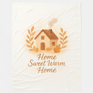 Cobertor De Velo Home Sweet Warm Home Soft Fleece Throw Blanket