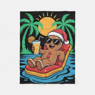 Cobertor De Velo Homem de biscoito de gengibre Natal em julho Praia