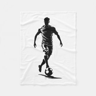 Cobertor De Velo Homem de futebol com design de bola.